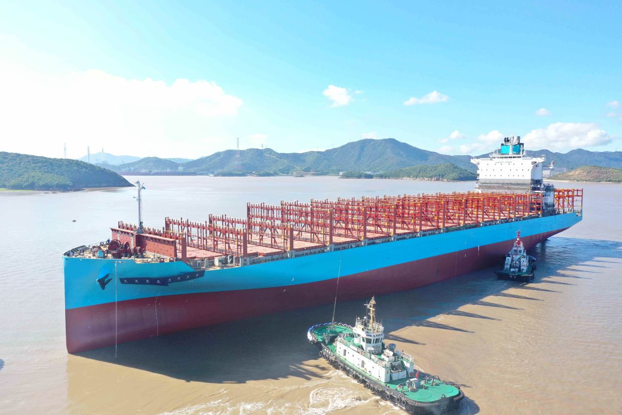 常石造船 中国基地<br>以甲醇双燃料5,900 TEU集装箱船开启崭新未来